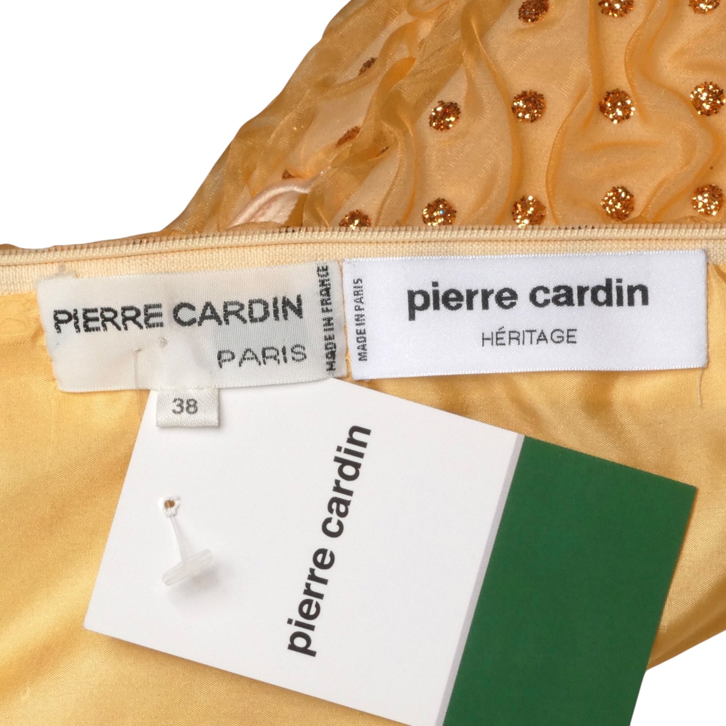 PIERRE CARDIN (HAUTE COUTURE)-2008 Crystal Organza Dress, Size-4