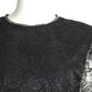 PIERRE CARDIN BOUTIQUE-1990s Black Lace & Rhinestone Dress, Size-10