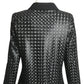 PIERRE CARDIN BOUTIQUE-2011 Black Hologram Vinyl Jacket, Size-6