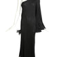PIERRE CARDIN (HAUTE COUTURE)-2008 Black Jersey Knit Evening Dress, Size 4