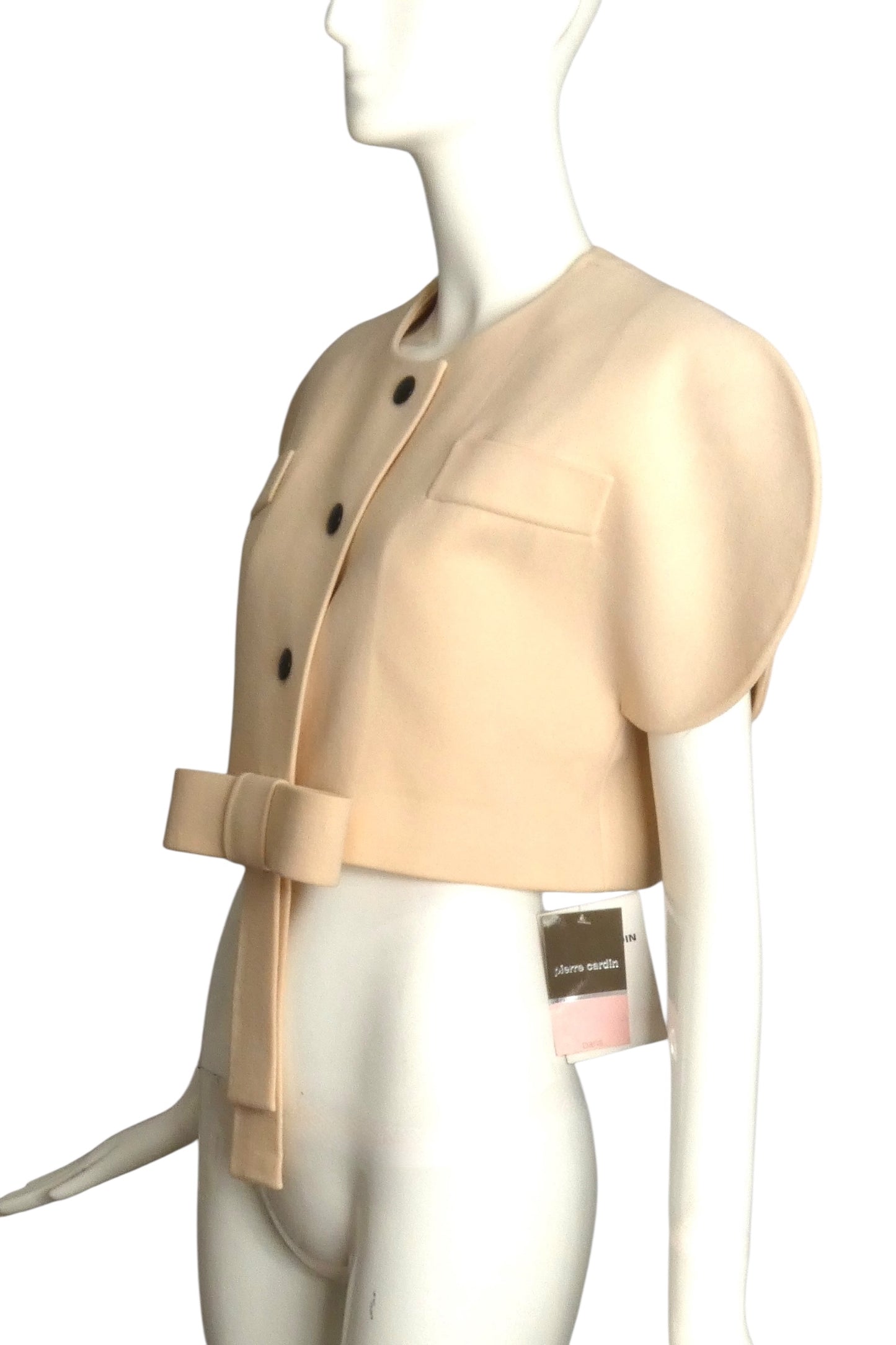PIERRE CARDIN (HAUTE COUTURE)-1992 Structured Bolero Jacket, Size-6