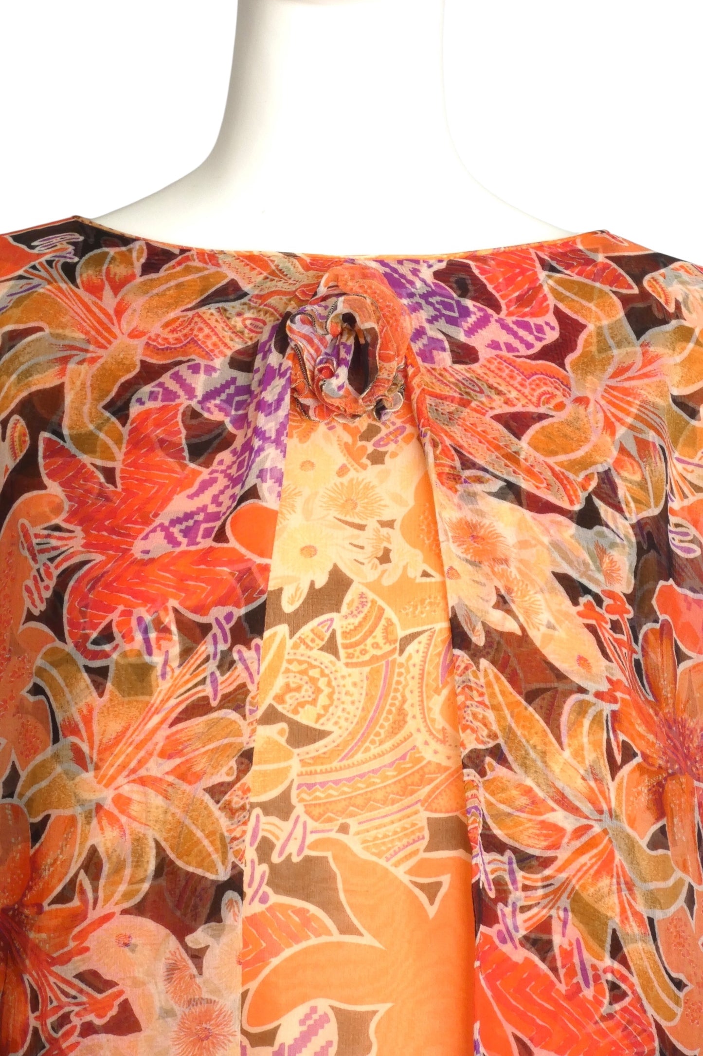 PIERRE CARDIN -2009 Floral Chiffon Evening Dress, Size 10