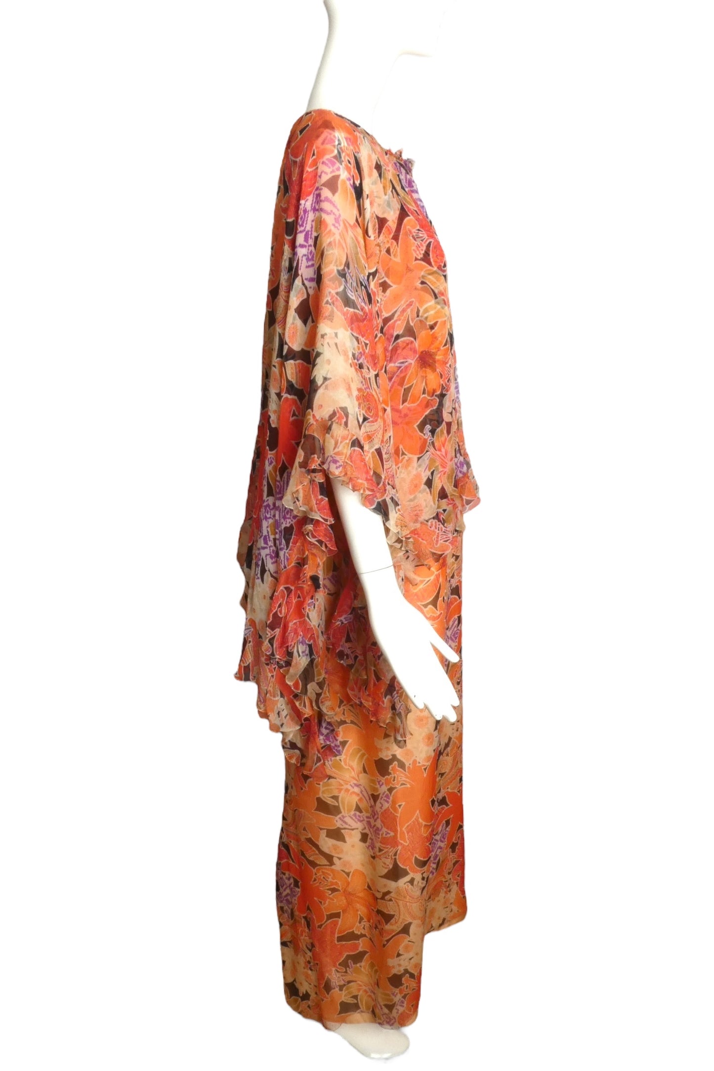 PIERRE CARDIN -2009 Floral Chiffon Evening Dress, Size 10