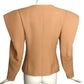 PIERRE CARDIN Boutique-1996 Beige Sculptured Wool Jacket, Size-4