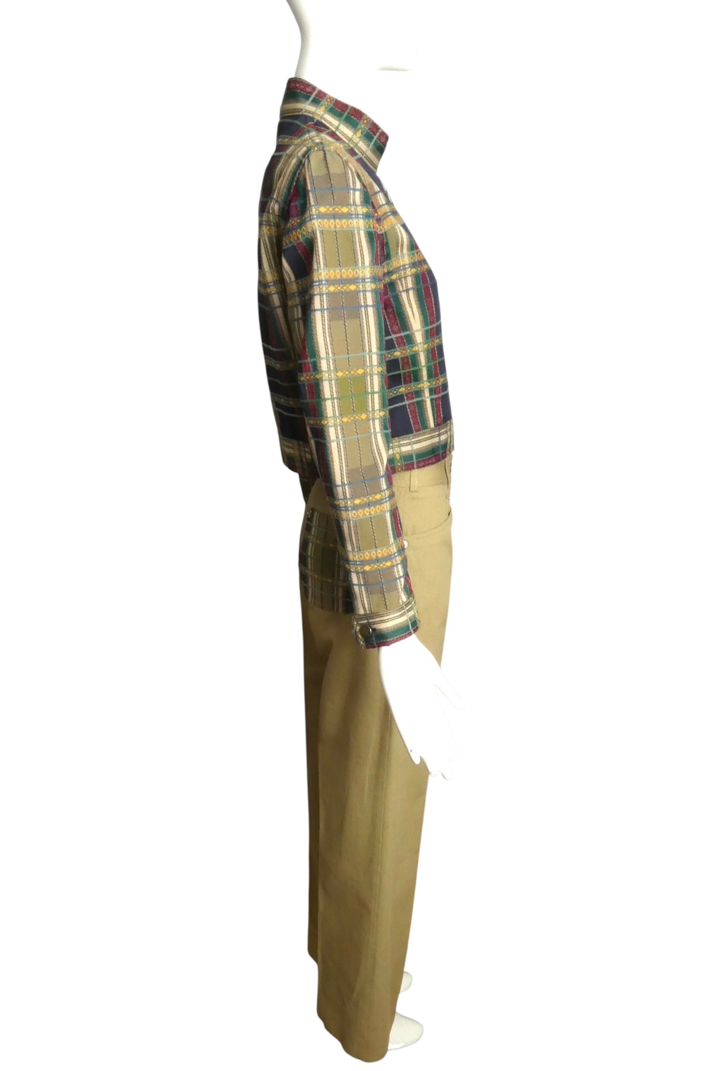 PIERRE CARDIN BOUTIQUE-1997 Cotton Brocade & Twill Pant Suit, Size-6