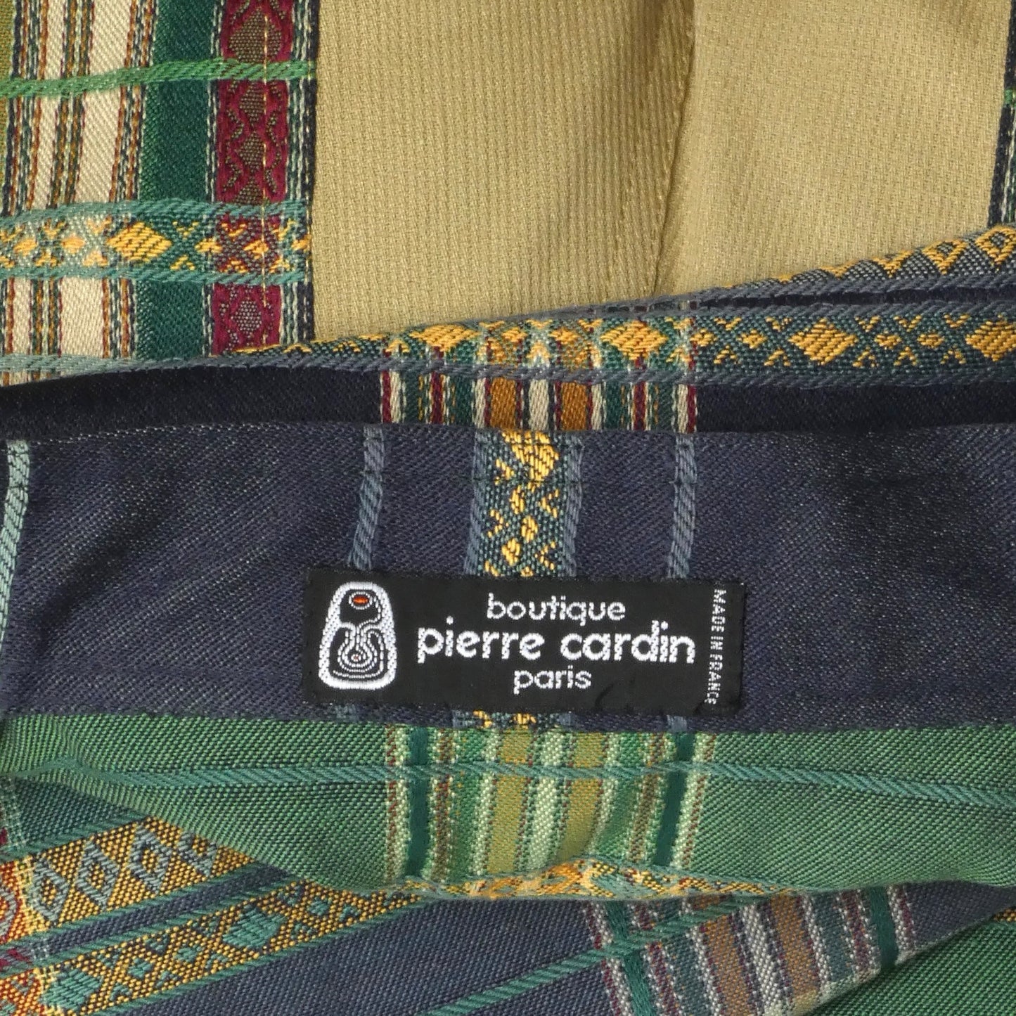 PIERRE CARDIN BOUTIQUE-1997 Cotton Brocade & Twill Pant Suit, Size-6