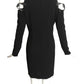 MOSCHINO COUTURE- NWT 2018 Black Crepe Suspender Dress, Size 8