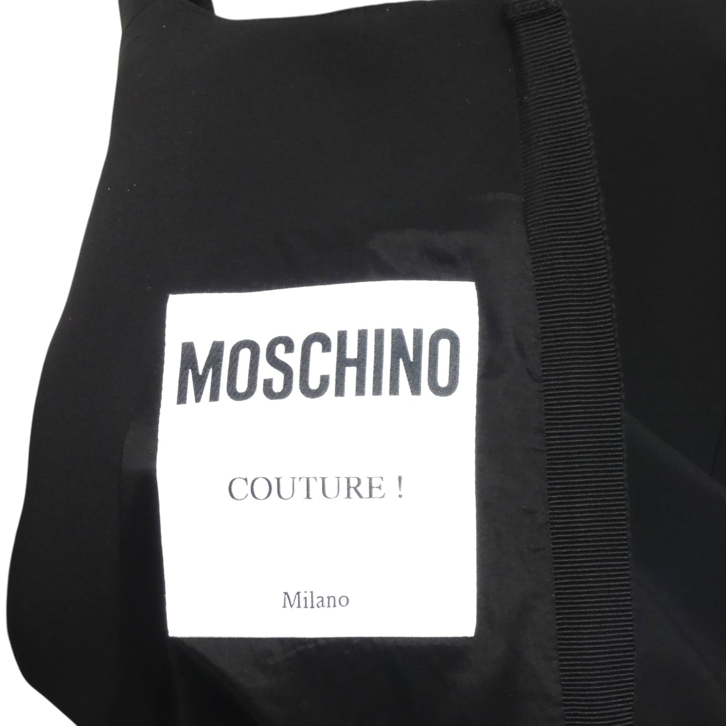 MOSCHINO COUTURE- NWT 2018 Black Crepe Suspender Dress, Size 8