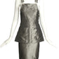 MOSCHINO COUTURE- NWT 2016 Silver Metallic Overall Dress, Size 2