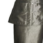 MOSCHINO COUTURE- NWT 2016 Silver Metallic Overall Dress, Size 2