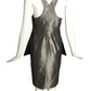 MOSCHINO COUTURE- NWT 2016 Silver Metallic Overall Dress, Size 2