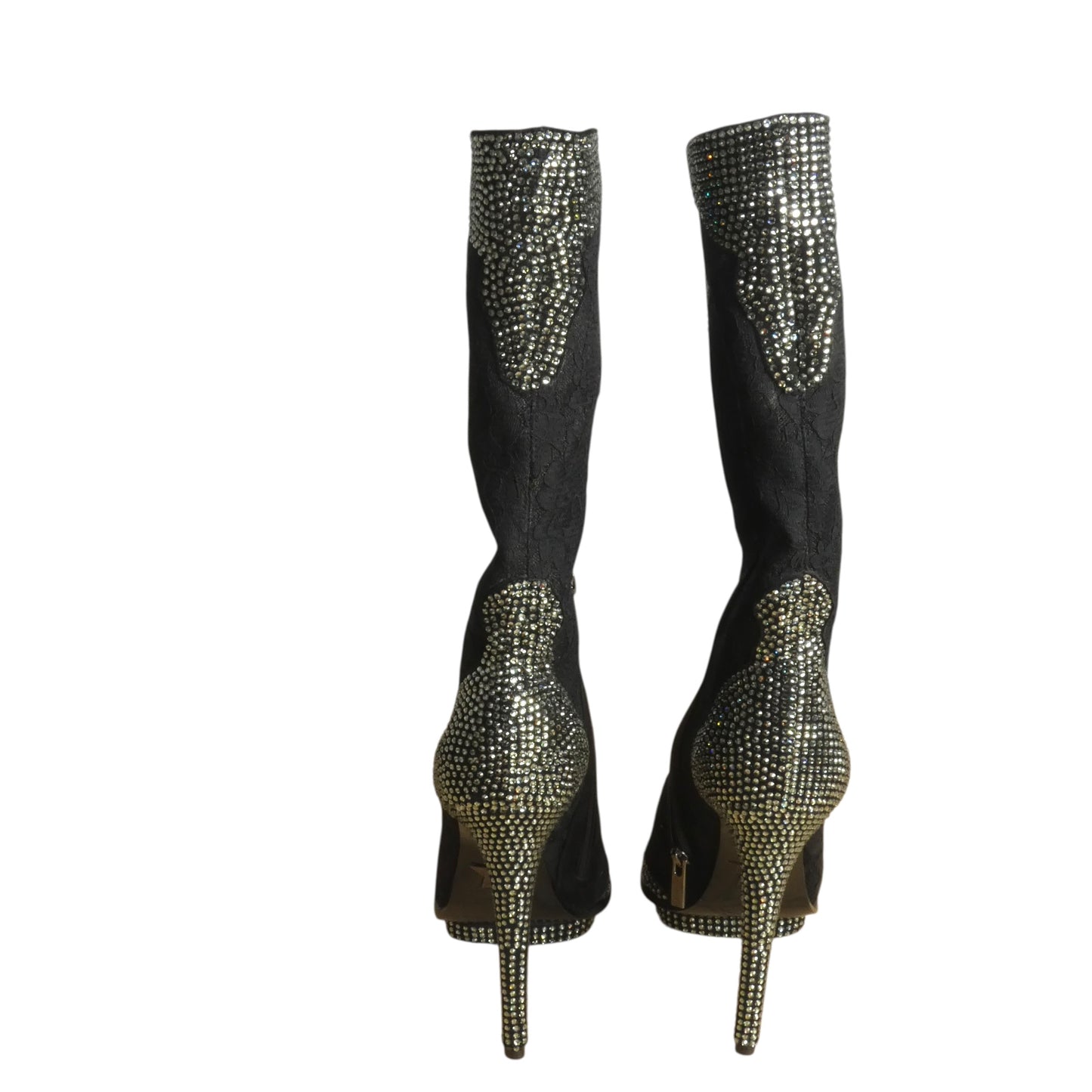 2000S NIB Crystal Lace Boots, Size-38