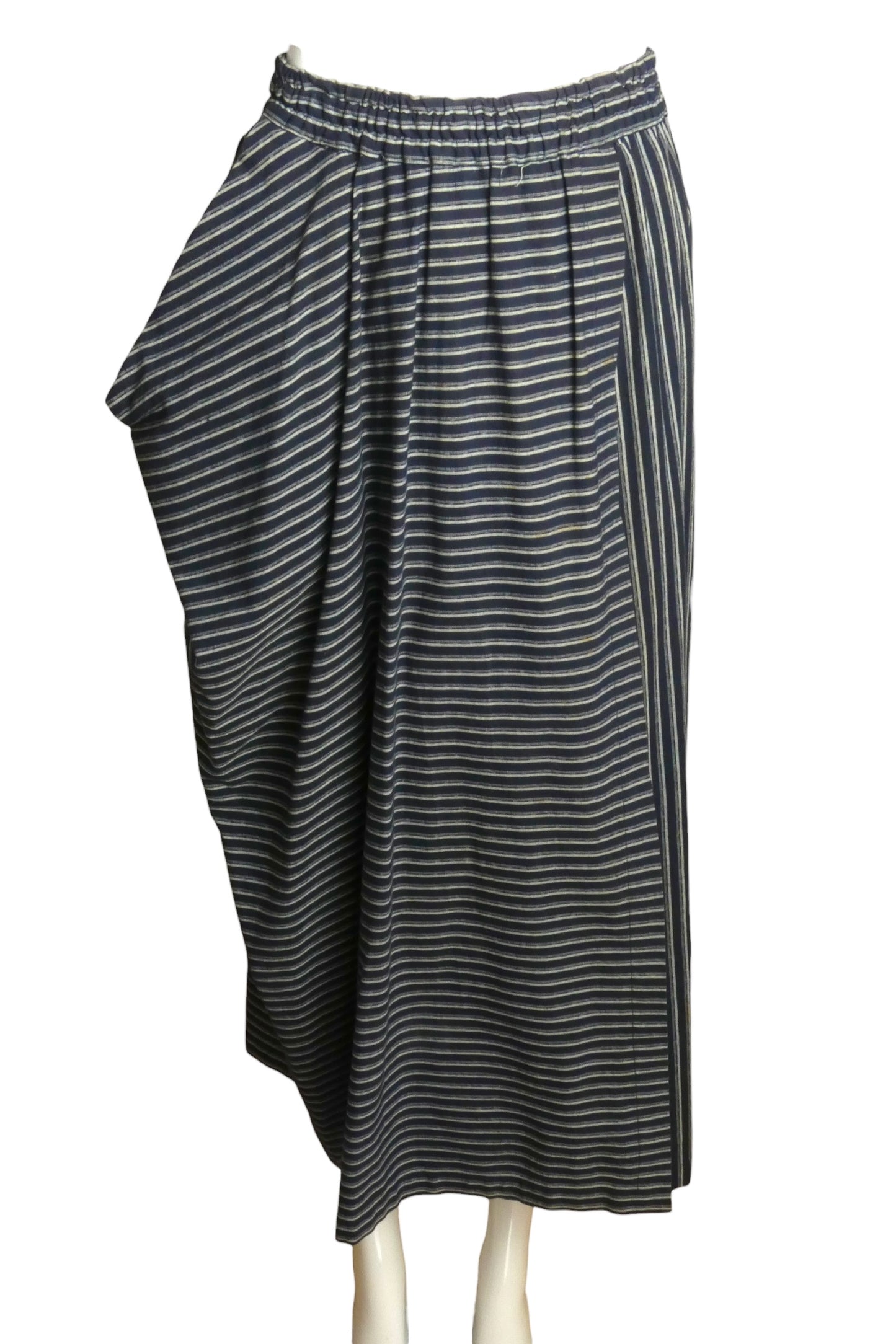 ISSEY MIYAKE- 1981 3pc Striped Cotton Skirt Ensemble, Size 8