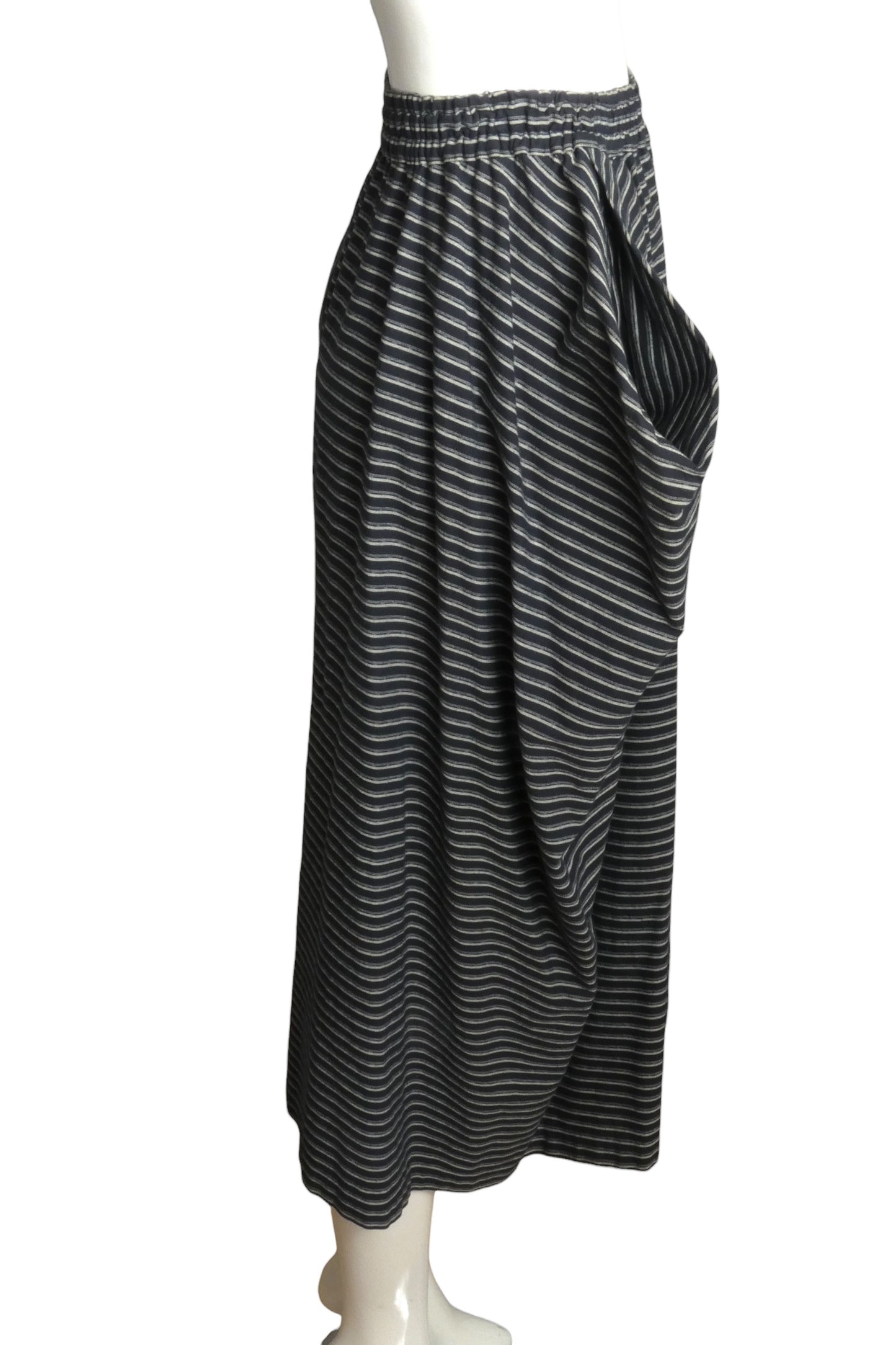 ISSEY MIYAKE- 1981 3pc Striped Cotton Skirt Ensemble, Size 8