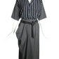ISSEY MIYAKE- 1981 3pc Striped Cotton Skirt Ensemble, Size 8