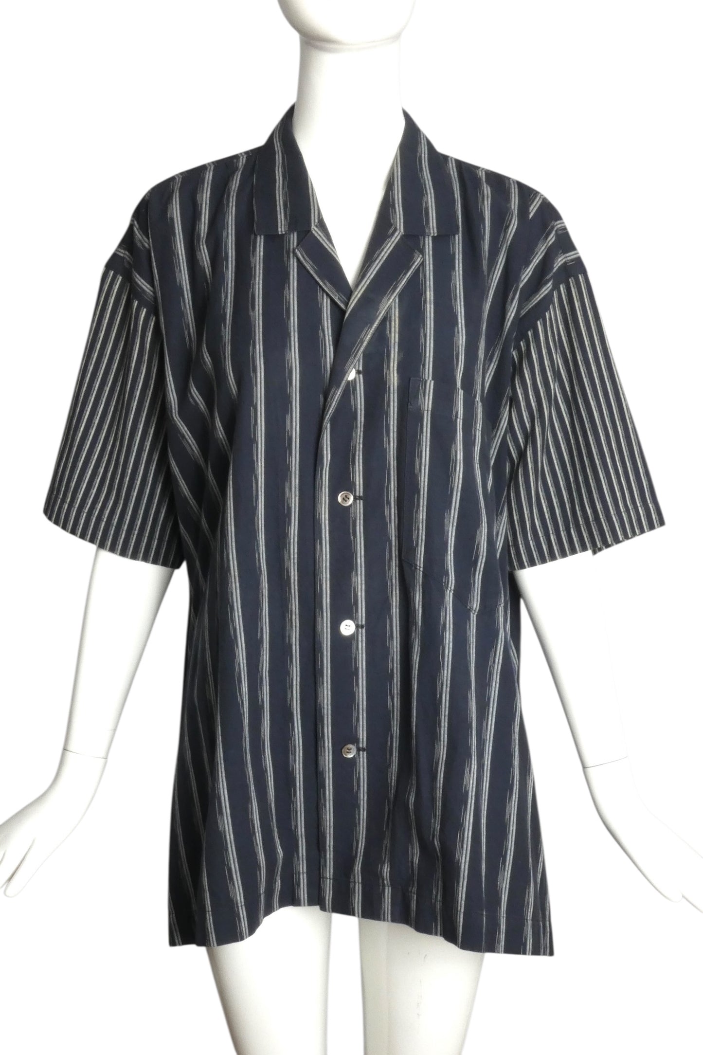 ISSEY MIYAKE- 1981 3pc Striped Cotton Skirt Ensemble, Size 8