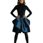 2012 Blue Taffeta Ruffle Overskirt, Size-4
