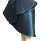 PIERRE CARDIN BOUTIQUE-2012 Blue Taffeta Ruffle Overskirt, Size-4