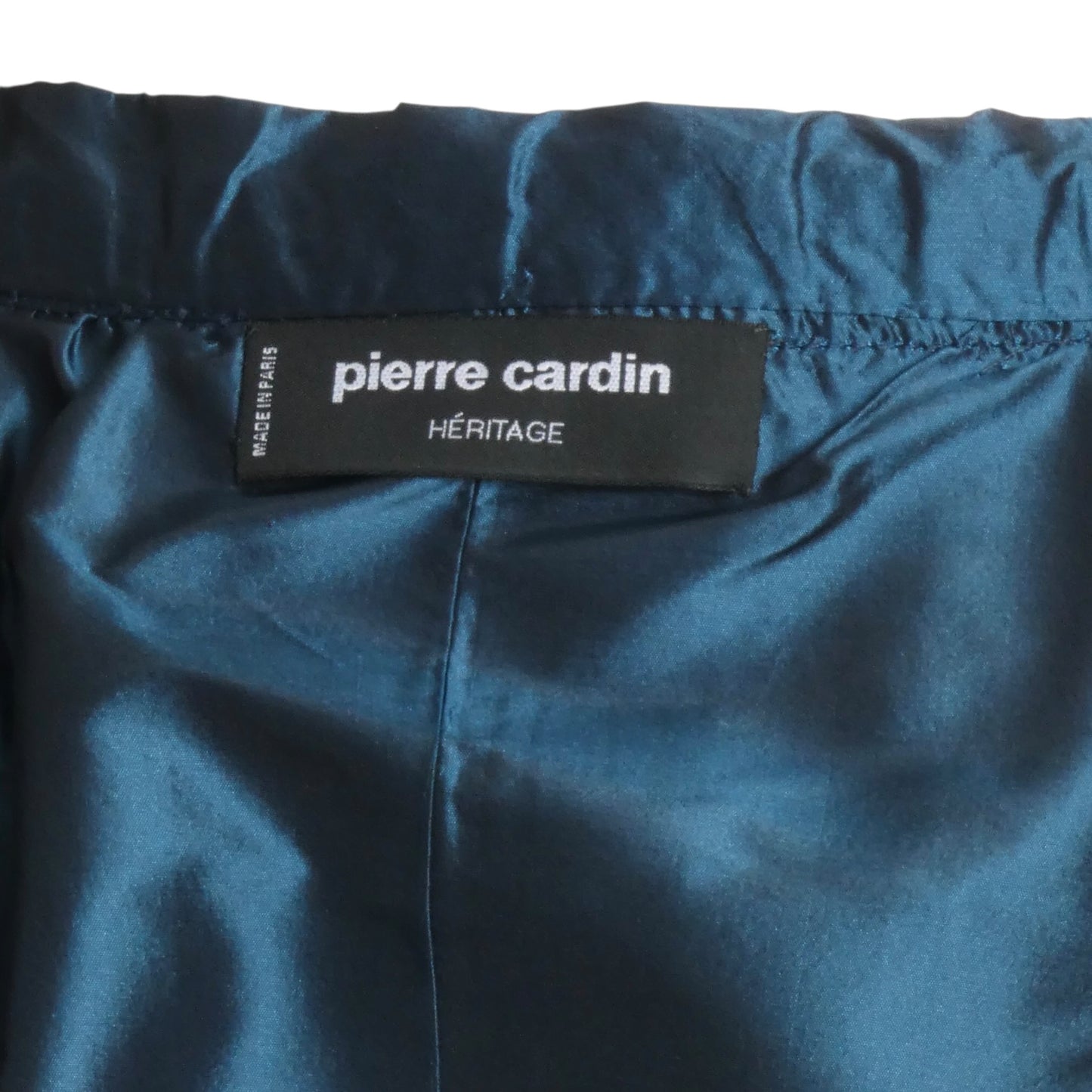 PIERRE CARDIN BOUTIQUE-2012 Blue Taffeta Ruffle Overskirt, Size-4