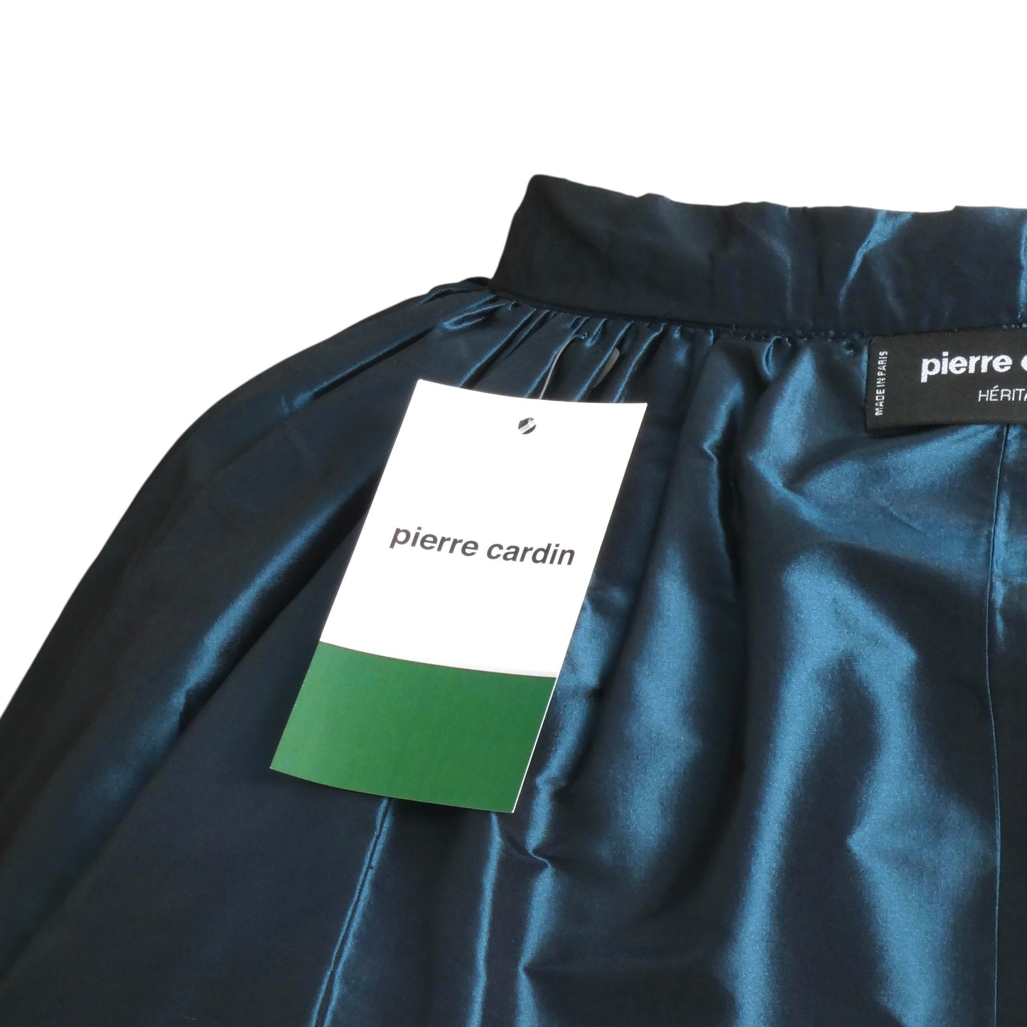 PIERRE CARDIN BOUTIQUE-2012 Blue Taffeta Ruffle Overskirt, Size-4