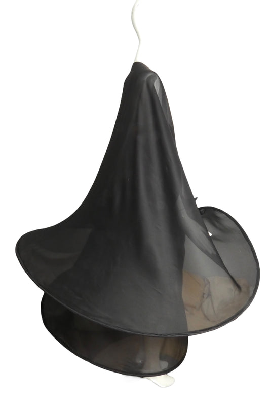 PIERRE CARDIN (HAUTE COUTURE)-2007 Black Organza Hoop Coat, Size-OS