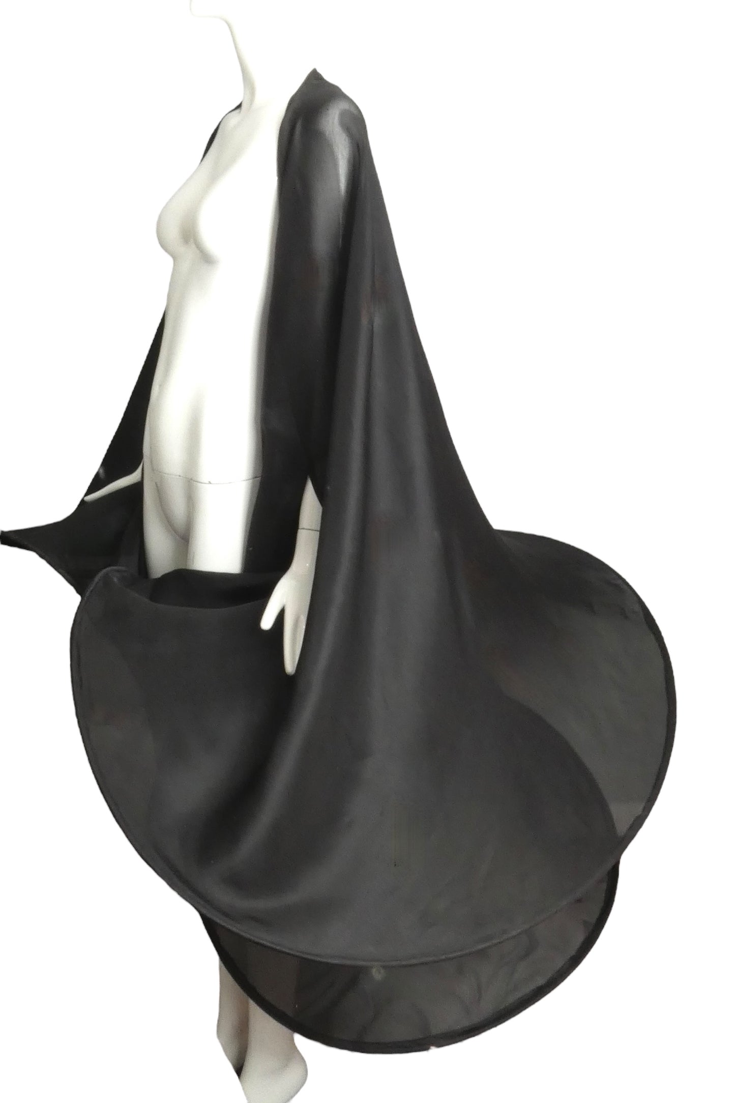 PIERRE CARDIN (HAUTE COUTURE)-2007 Black Organza Hoop Coat, Size-OS