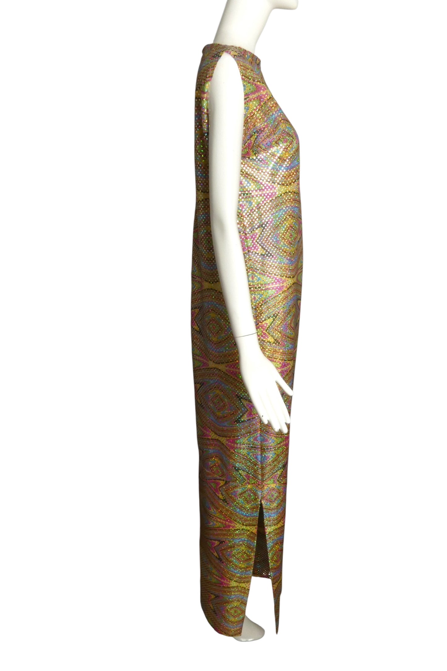 PIERRE CARDIN (HAUTE COUTURE) -2009 Printed Hologram Knit Dress, Size 6/8