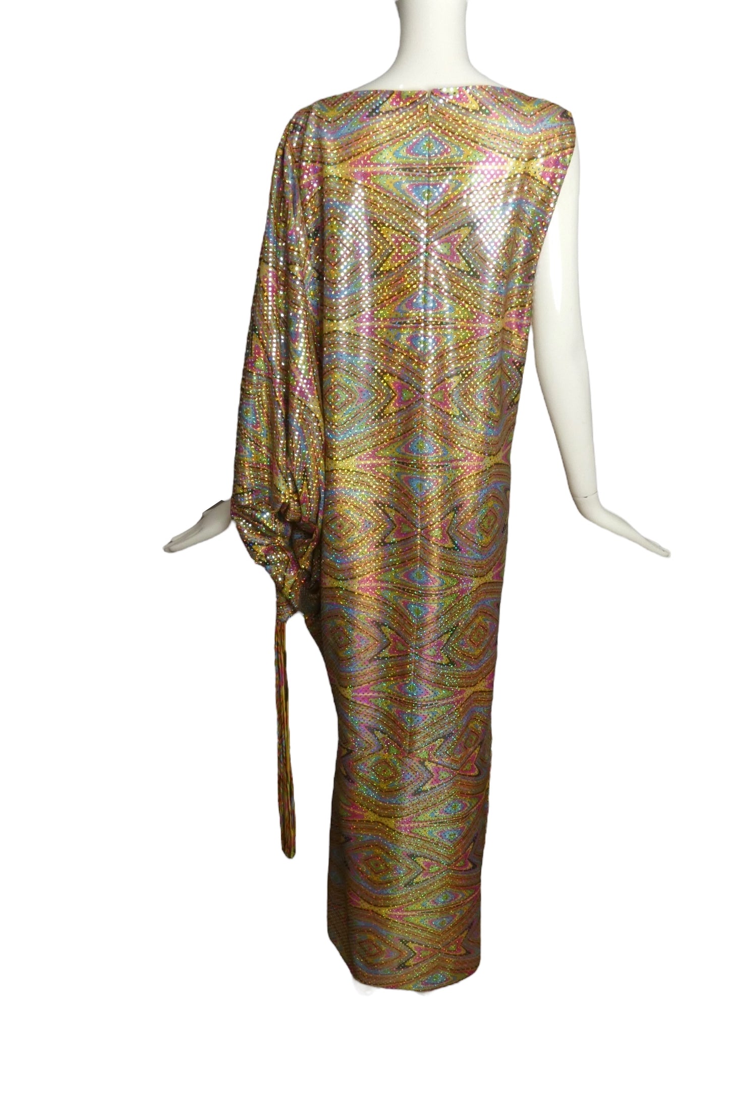 PIERRE CARDIN (HAUTE COUTURE) -2009 Printed Hologram Knit Dress, Size 6/8