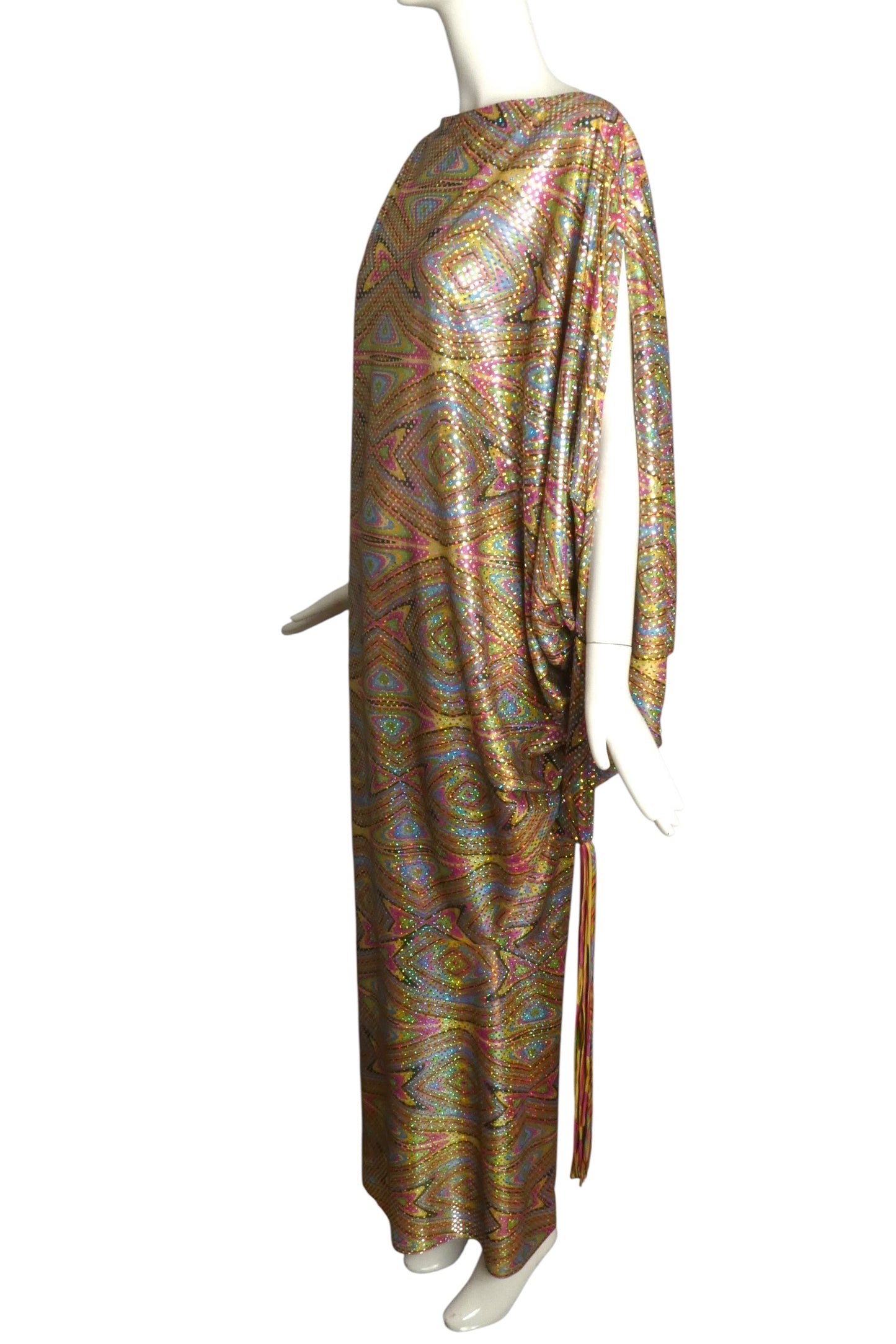 PIERRE CARDIN (HAUTE COUTURE) -2009 Printed Hologram Knit Dress, Size 6/8
