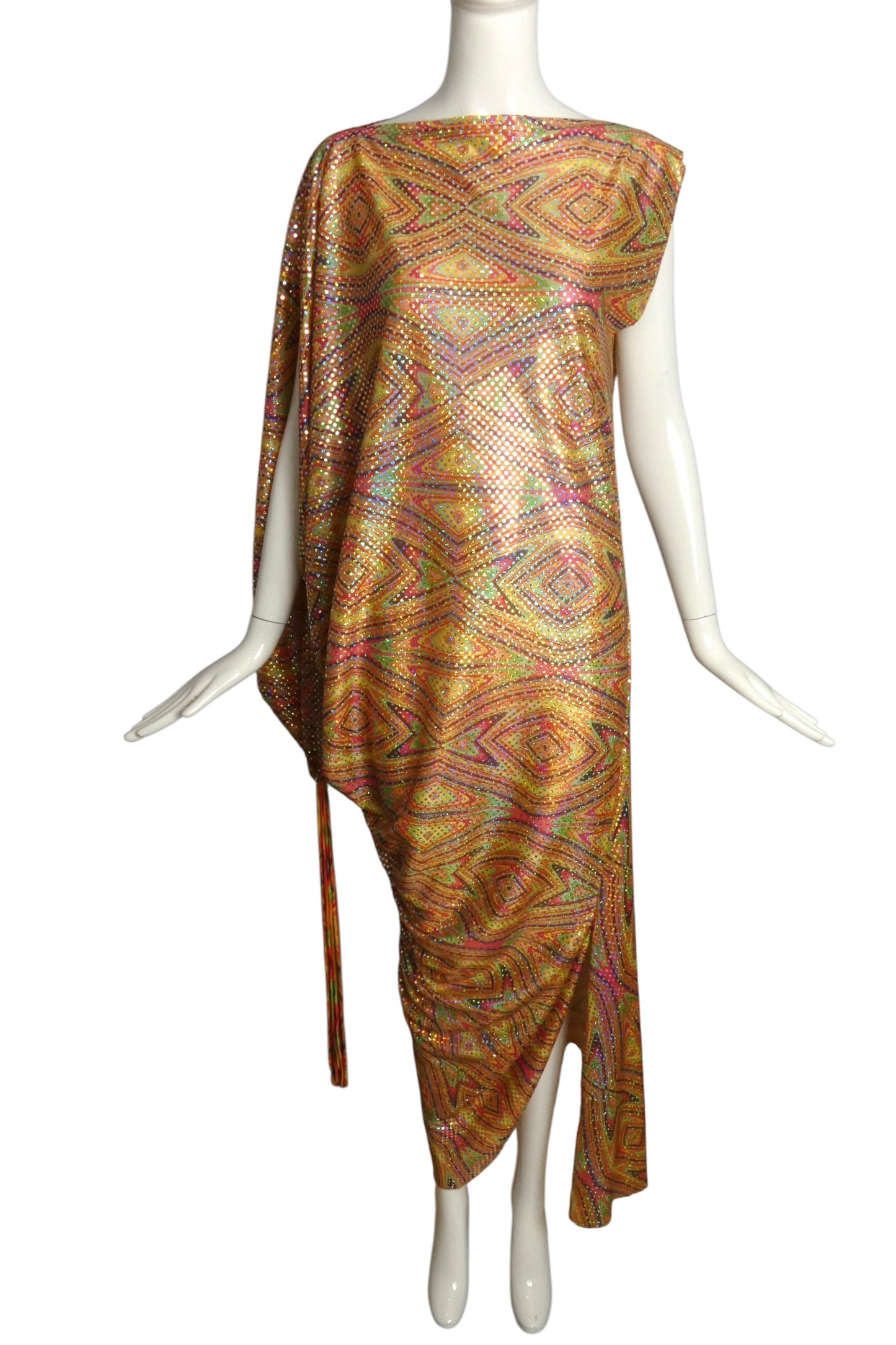 PIERRE CARDIN  -2009 Printed Hologram Knit Dress, Size 8/10