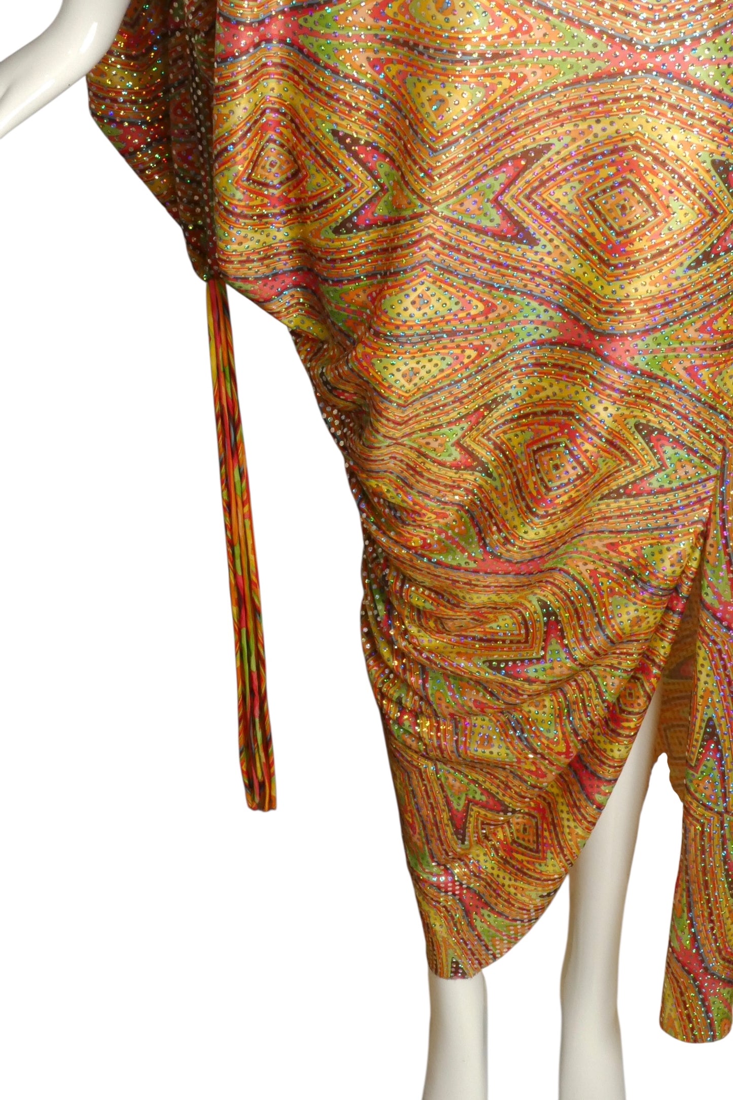 PIERRE CARDIN  -2009 Printed Hologram Knit Dress, Size 8/10