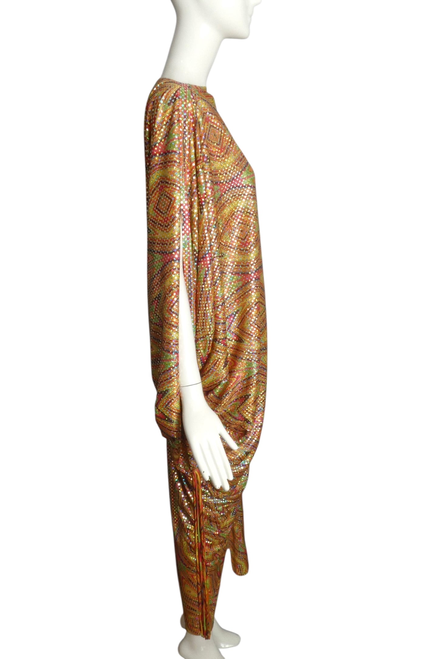 PIERRE CARDIN  -2009 Printed Hologram Knit Dress, Size 8/10