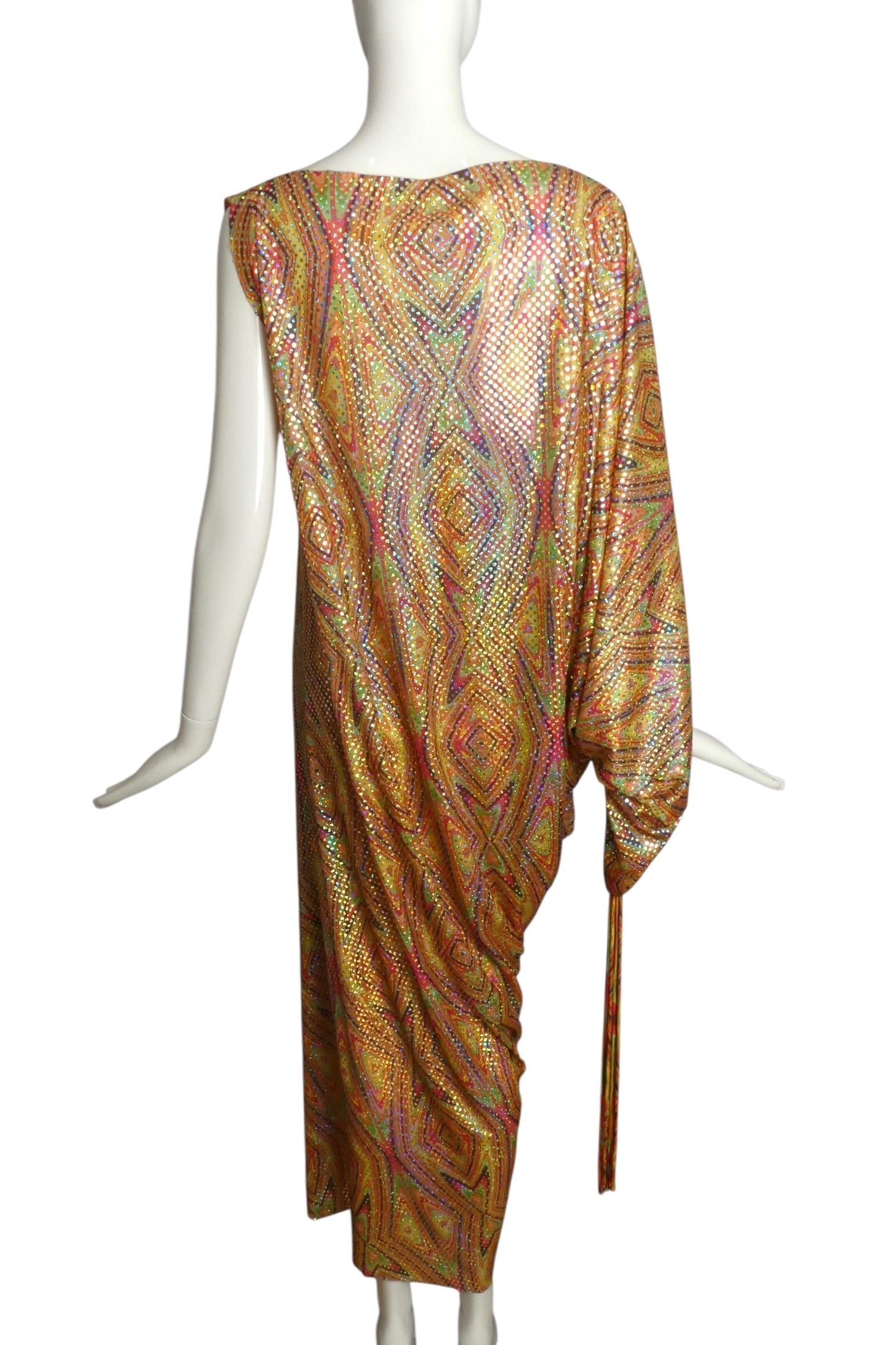 PIERRE CARDIN  -2009 Printed Hologram Knit Dress, Size 8/10
