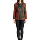 1996 Plaid Wool & Leather Jacket, Size-6