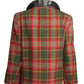 PIERRE CARDIN Boutique-1997 Plaid Wool & Leather Jacket, Size-6