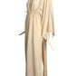 PIERRE CARDIN -2000 Ivory Crepe Hostess Coat , Size 6