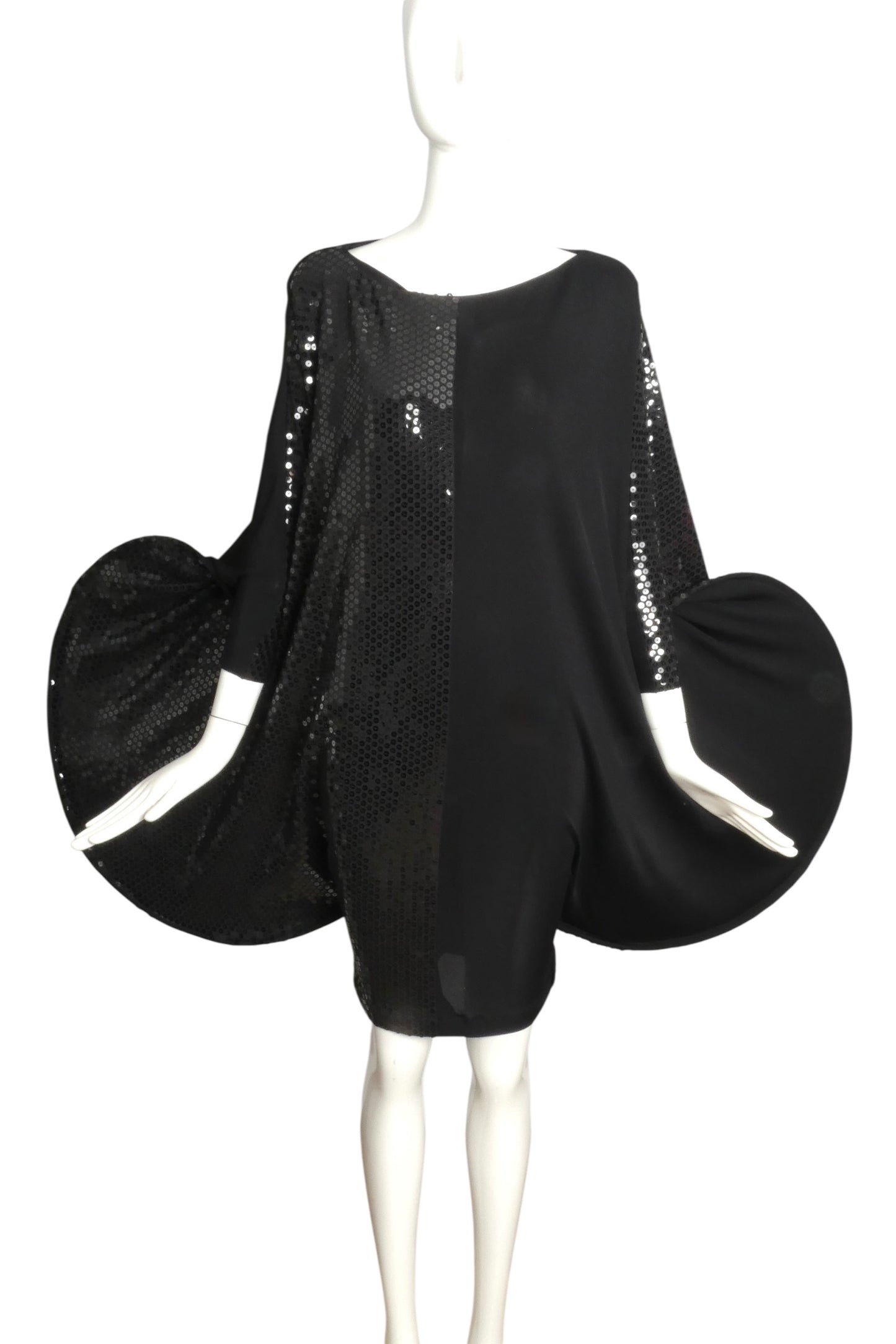 PIERRE CARDIN (HAUTE COUTURE)-2009 Sequin Knit Hoop Dress, Size-2