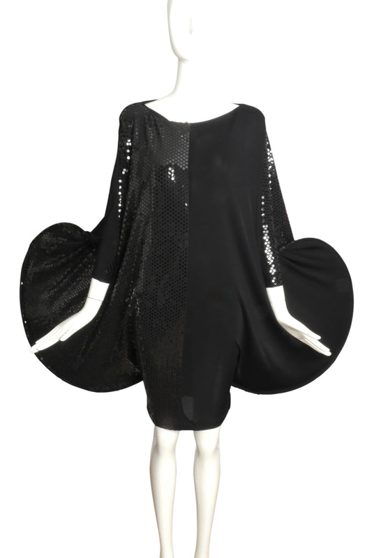 PIERRE CARDIN (HAUTE COUTURE)-2009 Sequin Knit Hoop Dress, Size-2