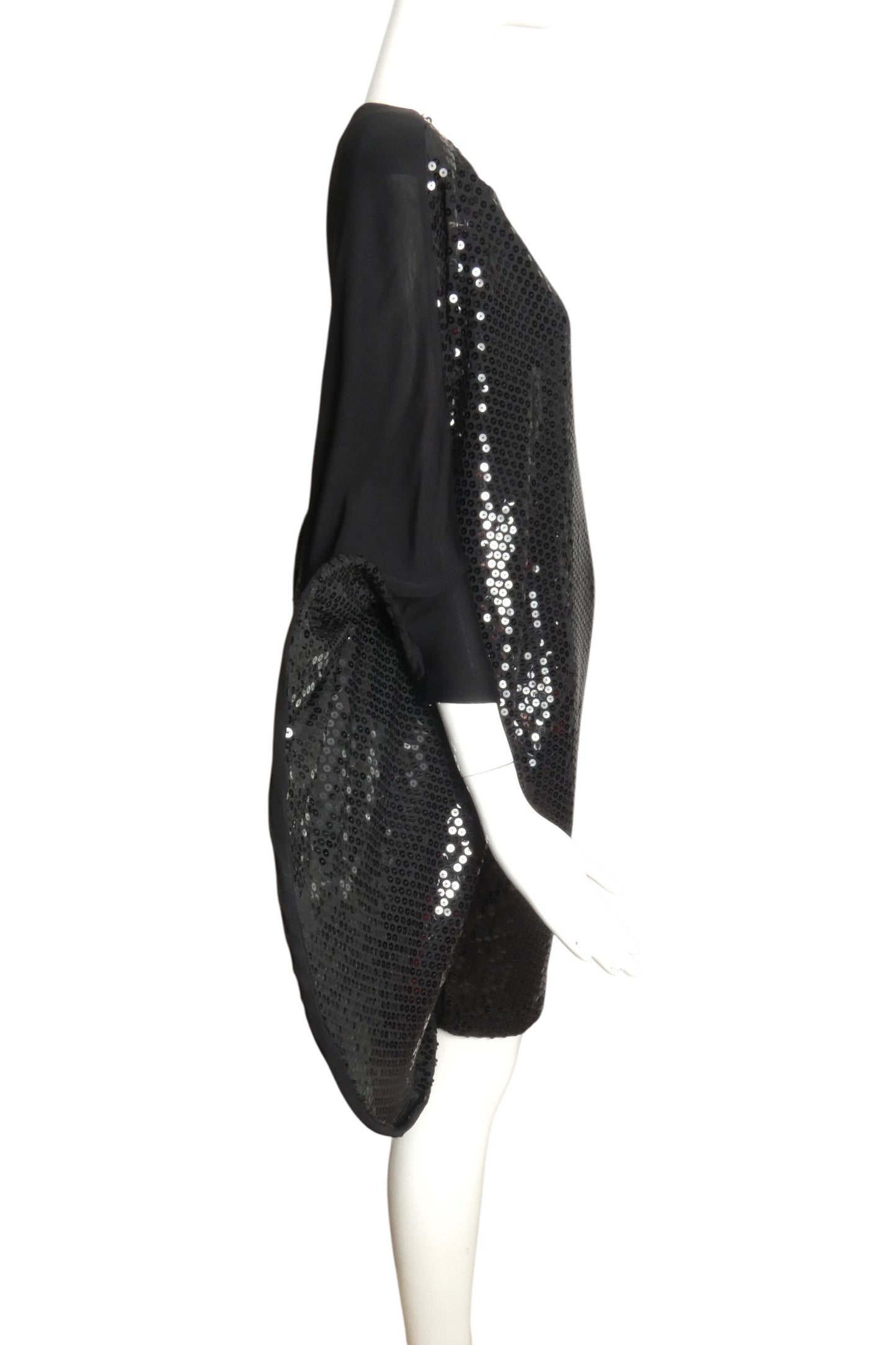 PIERRE CARDIN (HAUTE COUTURE)-2009 Sequin Knit Hoop Dress, Size-2