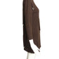 PIERRE CARDIN BOUTIQUE-2009 Brown Wool Knit Dress, Size-8
