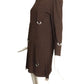 PIERRE CARDIN BOUTIQUE-2009 Brown Wool Knit Dress, Size-8