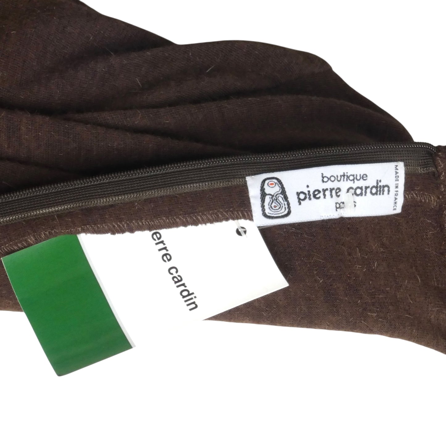 PIERRE CARDIN BOUTIQUE-2009 Brown Wool Knit Dress, Size-8