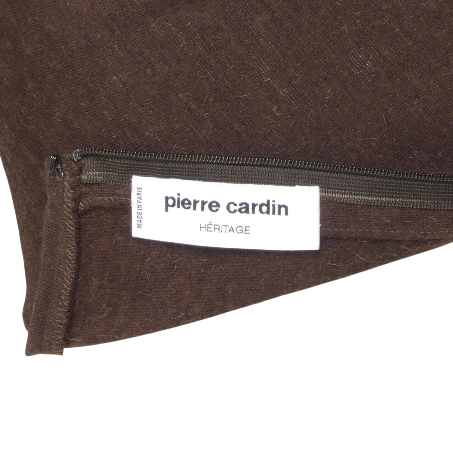 PIERRE CARDIN BOUTIQUE-2009 Brown Wool Knit Dress, Size-8