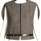PIERRE CARDIN (HAUTE COUTURE)-1998 Brown Wool Houndstooth Vest, Size-6