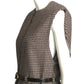 PIERRE CARDIN (HAUTE COUTURE)-1998 Brown Wool Houndstooth Vest, Size-6