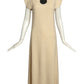 PIERRE CARDIN (HAUTE COUTURE)-2009 Ivory Wool Knit Maxi Dress, Size 4