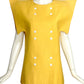 PIERRE CARDIN- 1994 Yellow Cotton Twill Vest, Size 6