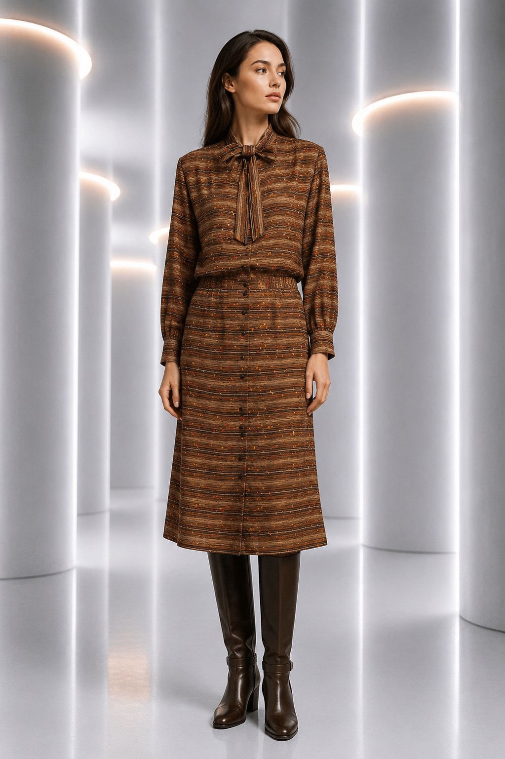 PIERRE CARDIN - 1981 2pc Wool Ensemble, Size-6