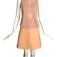 PIERRE CARDIN BOUTIQUE-2008 2pc Peach Knit Skirt Ensemble, Size-4