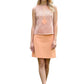 2008 2pc Peach Knit Skirt Ensemble, Size-4